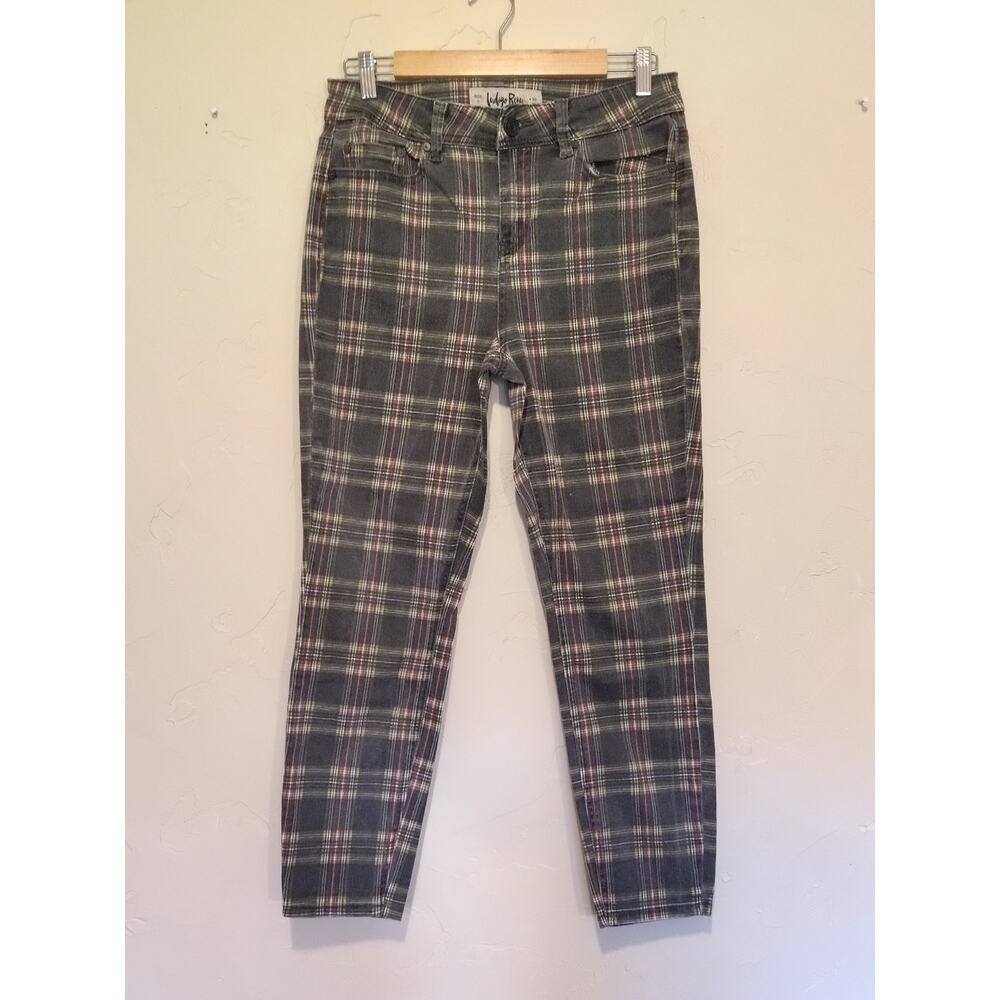 Indigo Reign Plaid Stretch Jeans